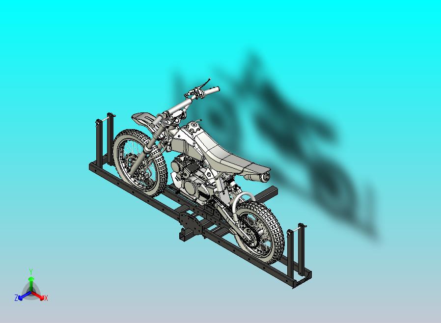 儿童越野摩托车运输架3D数模图纸