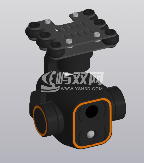 无人机三向悬挂式相机造型3D图