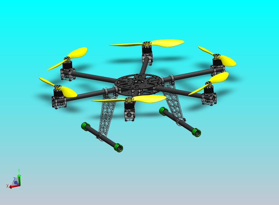 六芯碳纤维直升机