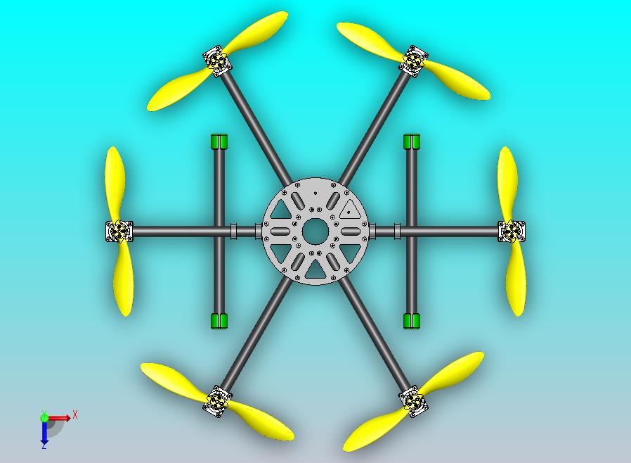 六芯碳纤维直升机