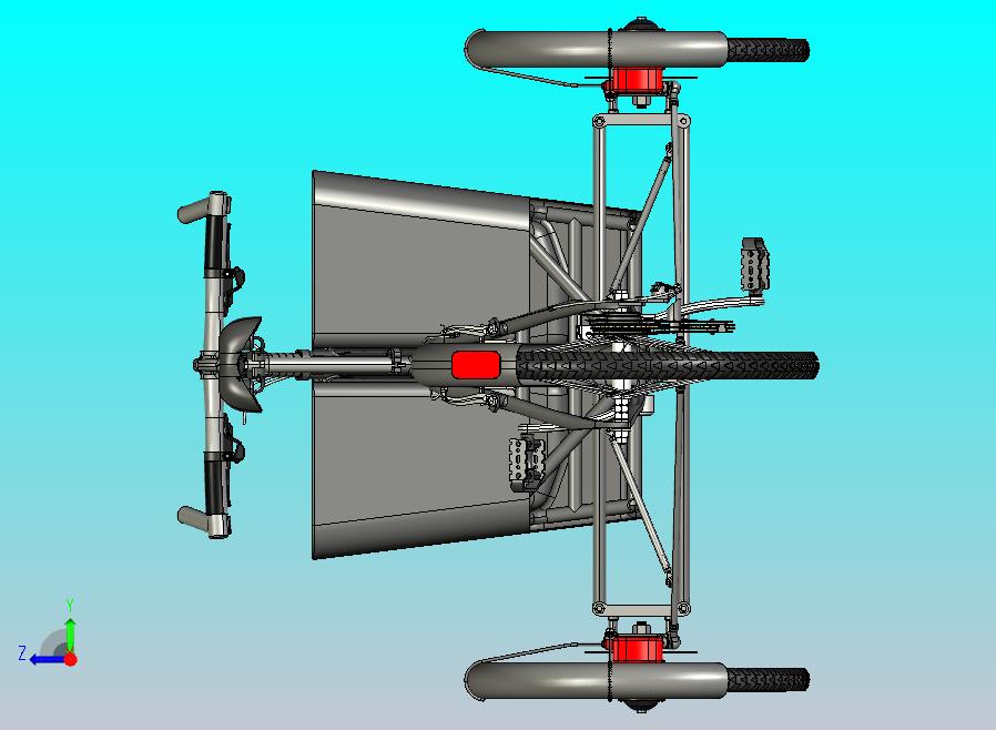 反向三轮自行车