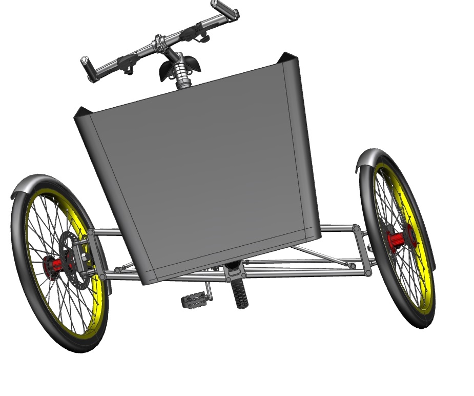 反向三轮自行车