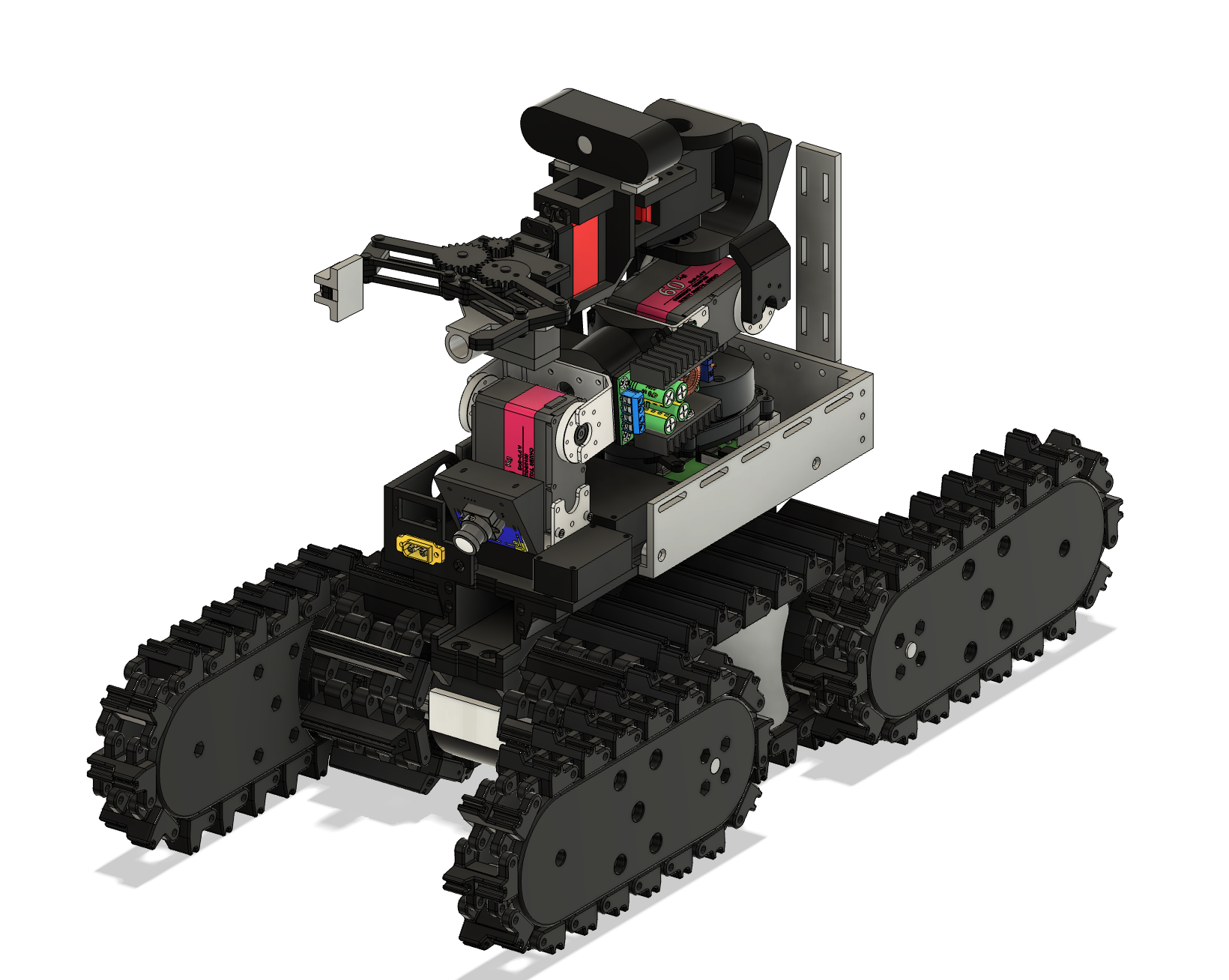 带 4 个鳍状肢的 ROS 轨道机器人