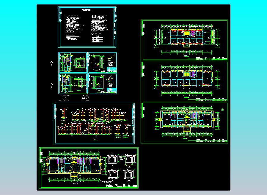内蒙古某职工宿舍散热器采暖系统施工图 