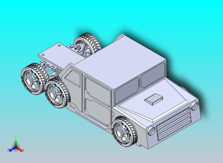 6x6悍马比例模型