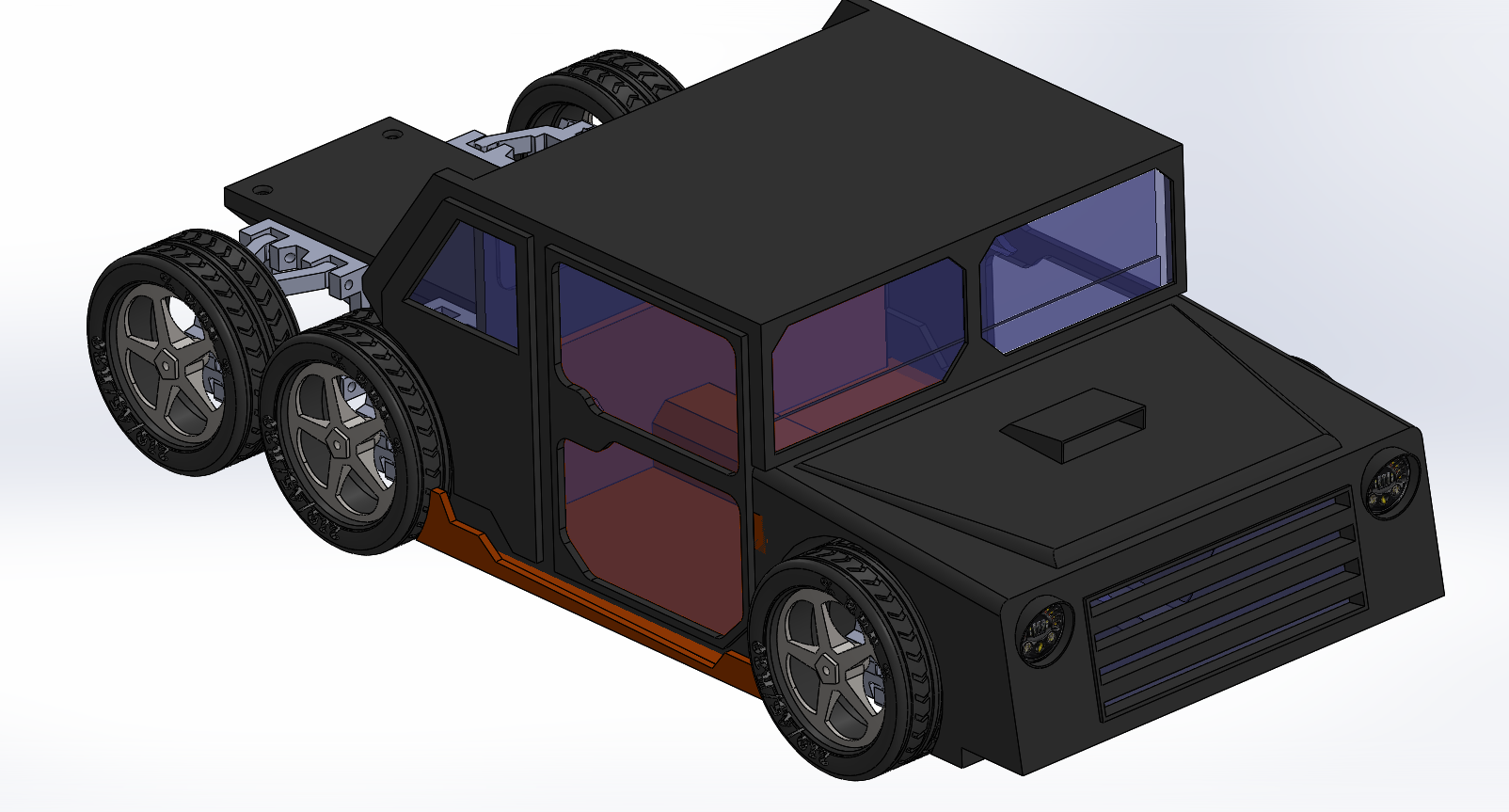 6x6悍马比例模型