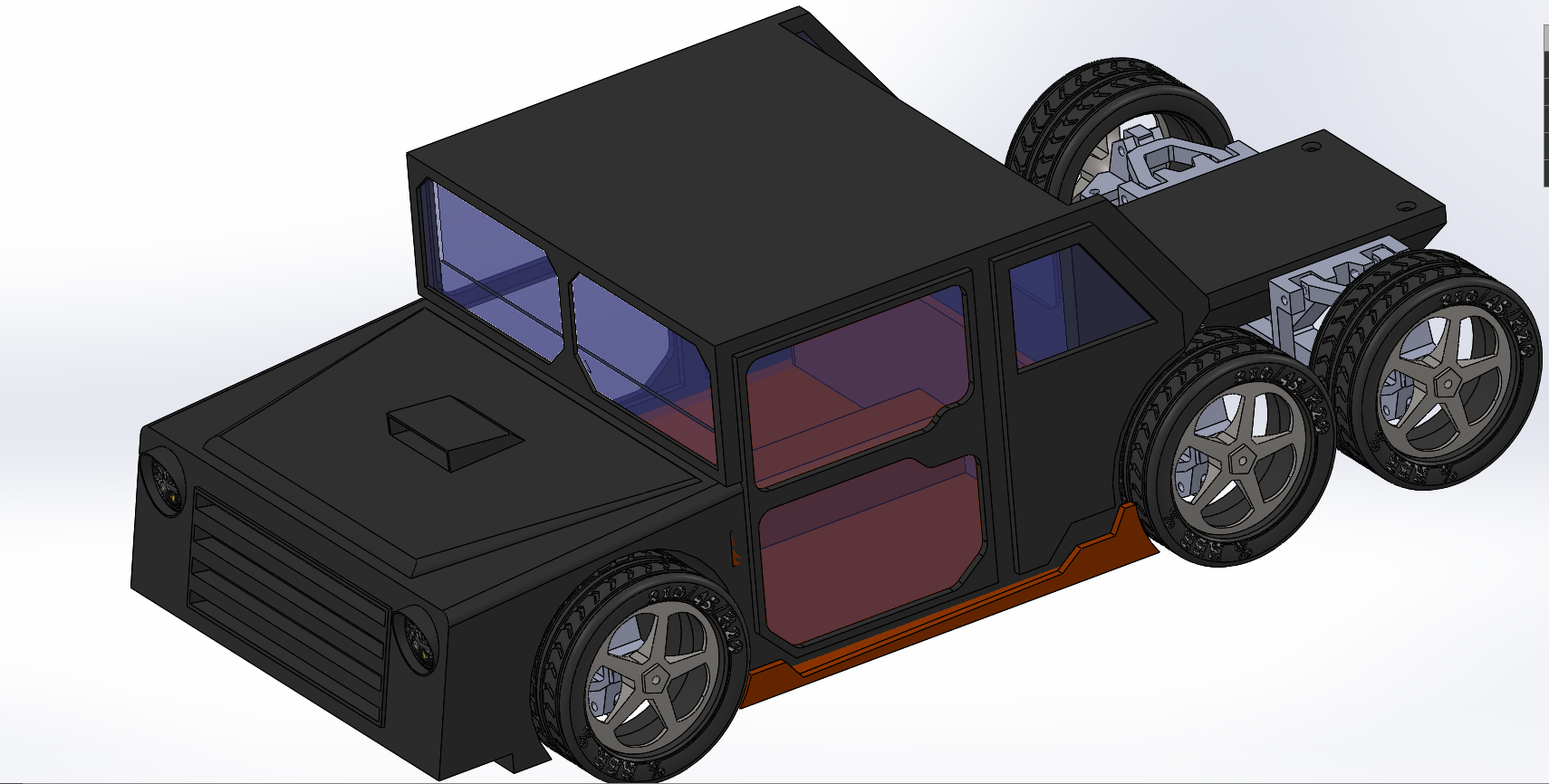 6x6悍马比例模型