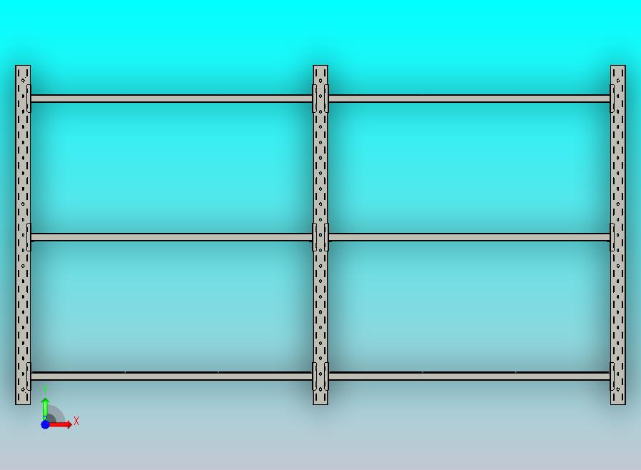 工业存储架13.0英尺x7.25英尺x3.0英尺