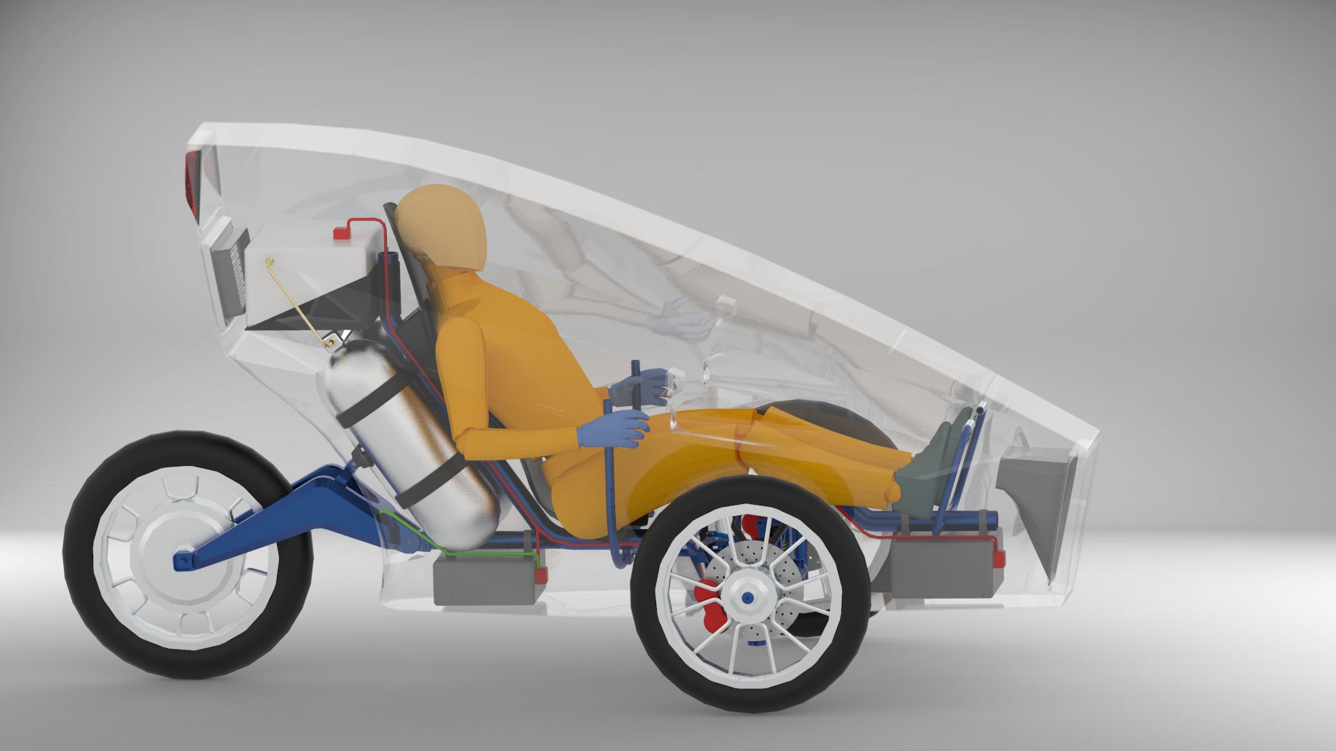 氢气驱动三轮车