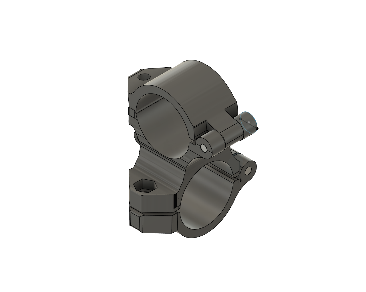 双管可调夹具安装-模块化支架系统