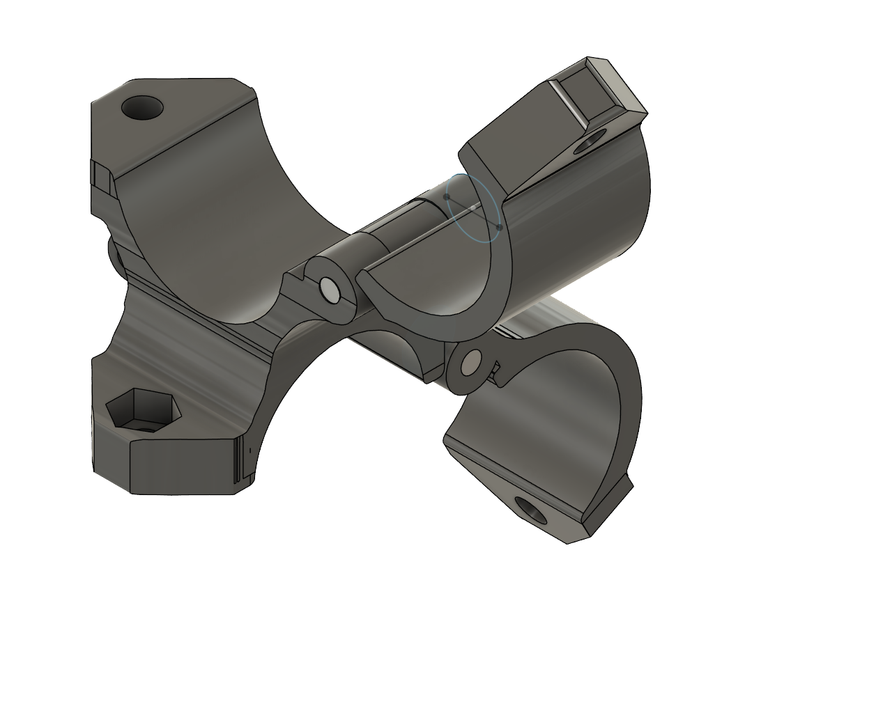 双管可调夹具安装-模块化支架系统