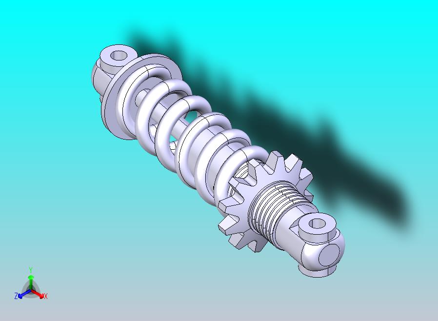 减震器总成_3D CAD模型