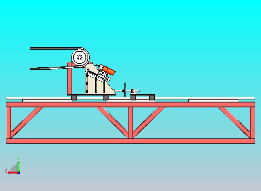 V型皮带磨床3D图纸模型