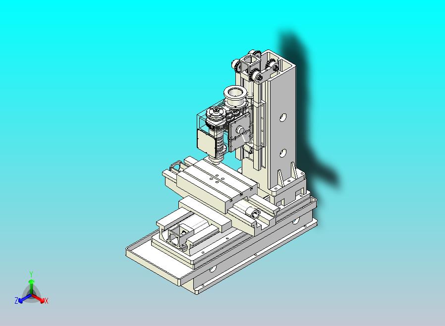 工作台不升降铣床3D图