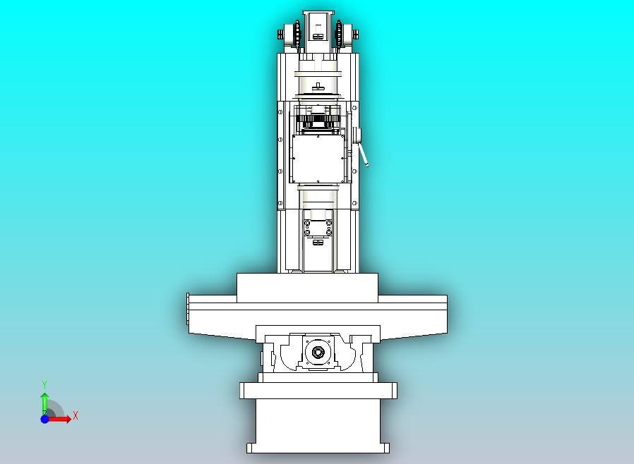 工作台不升降铣床3D图