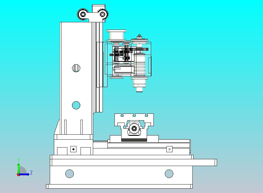 工作台不升降铣床3D图