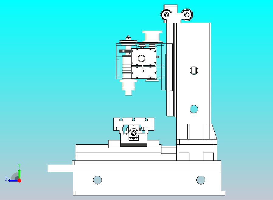 工作台不升降铣床3D图