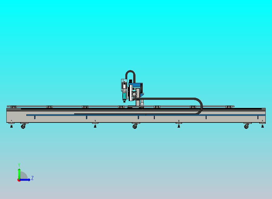 非标6米龙门铣床3D图纸模型
