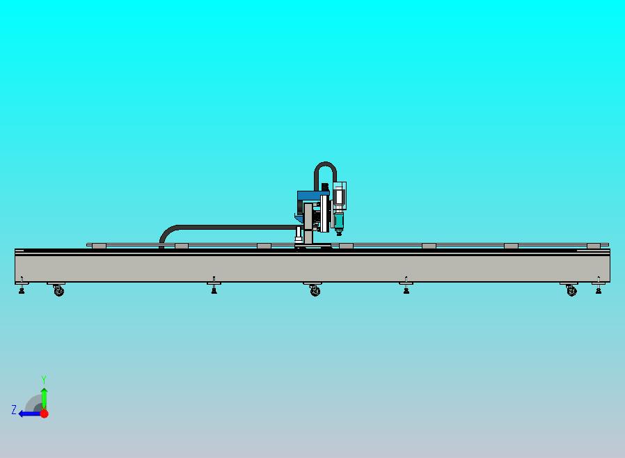 非标6米龙门铣床3D图纸模型