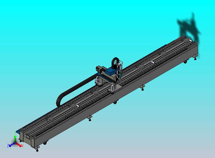 非标6米龙门铣床3D图纸模型