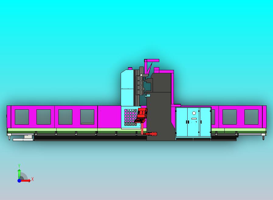 大型龙门机床3D模型