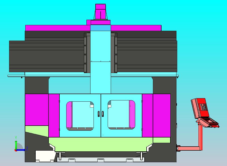 大型龙门机床3D模型