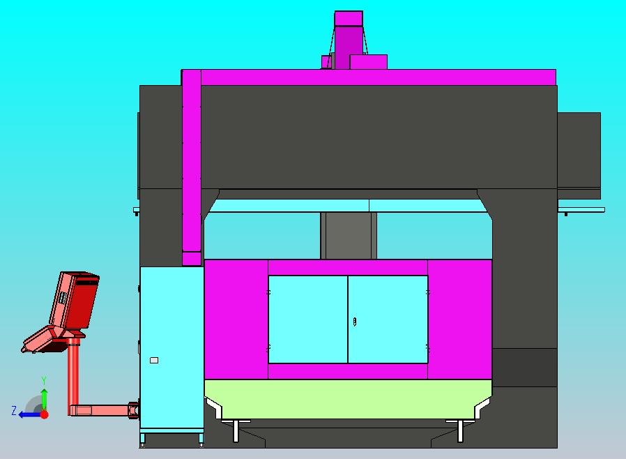 大型龙门机床3D模型