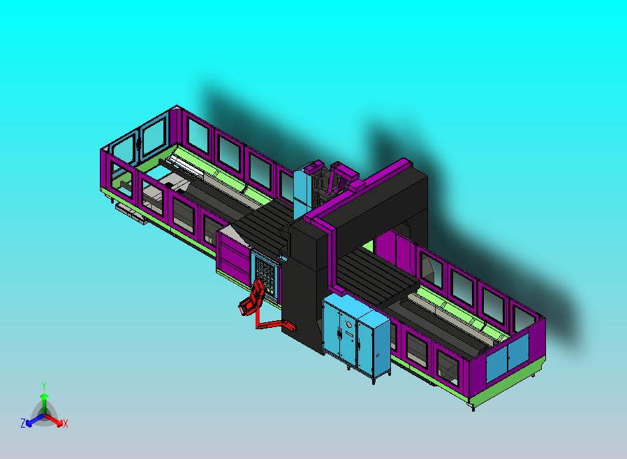 大型龙门机床3D模型