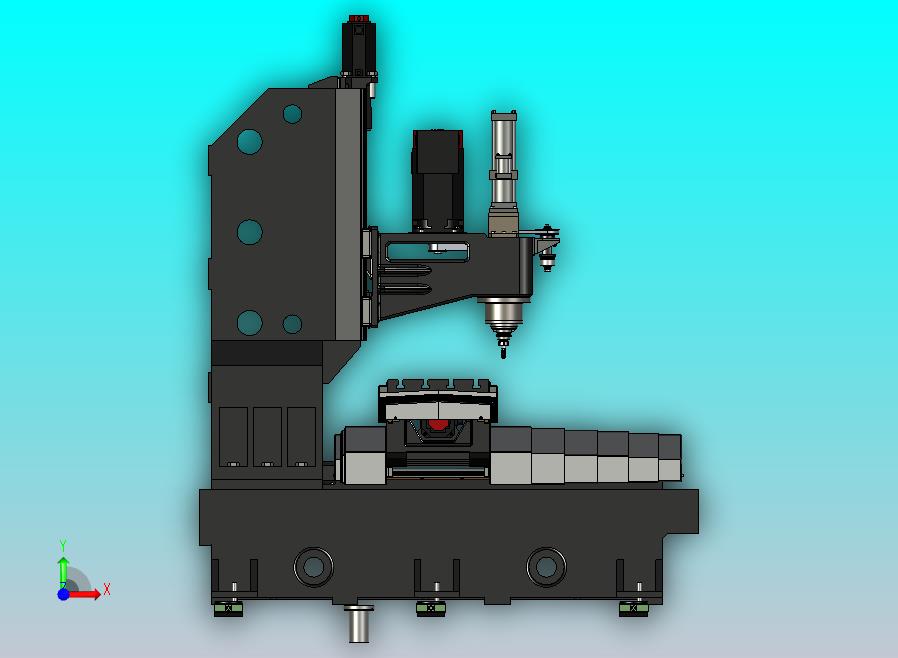垂直轴铣床BT40设备3D