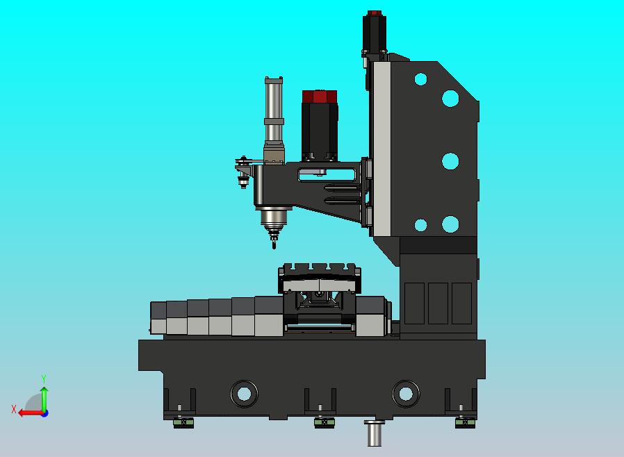 垂直轴铣床BT40设备3D