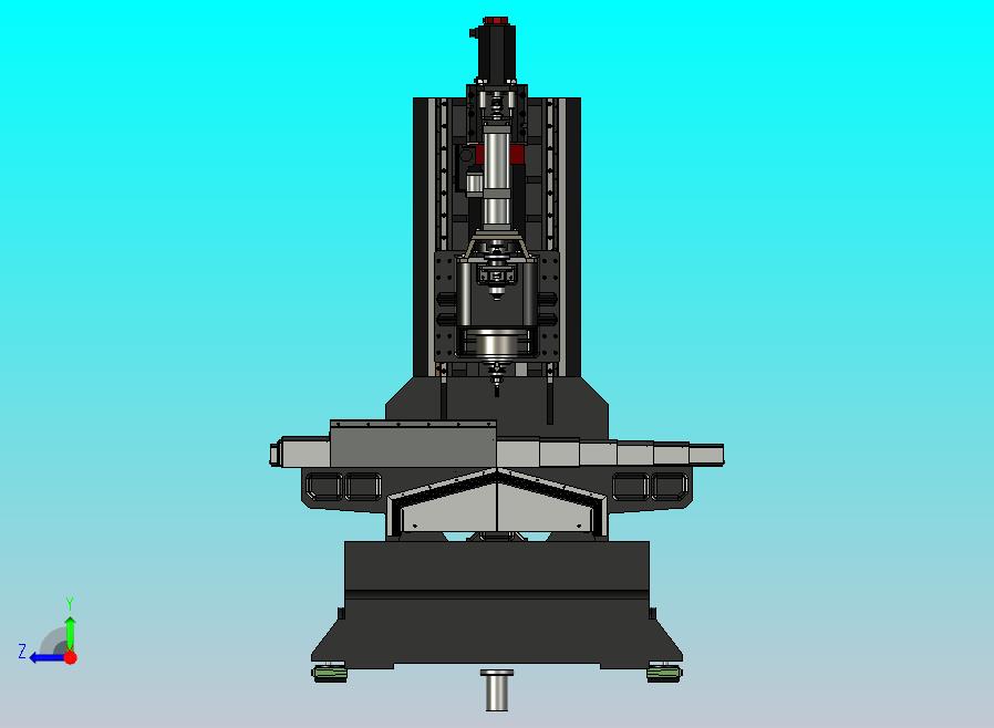 垂直轴铣床BT40设备3D