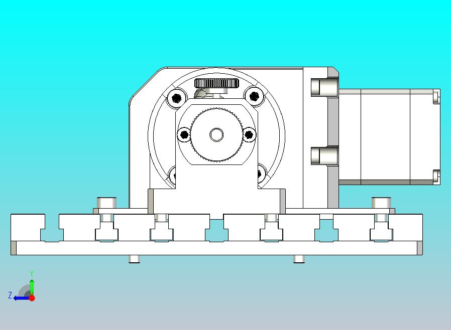 雕刻机铣床旋转工作台3D模型
