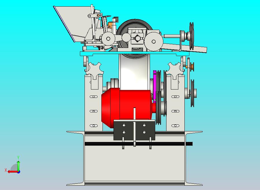 精密磨床总装3D图模型