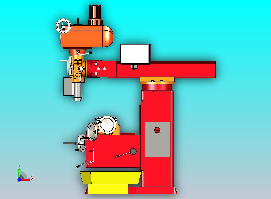 立式三轴平面抛光机模型