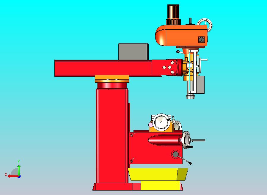 立式三轴平面抛光机模型