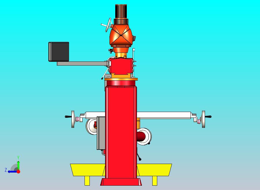 立式三轴平面抛光机模型