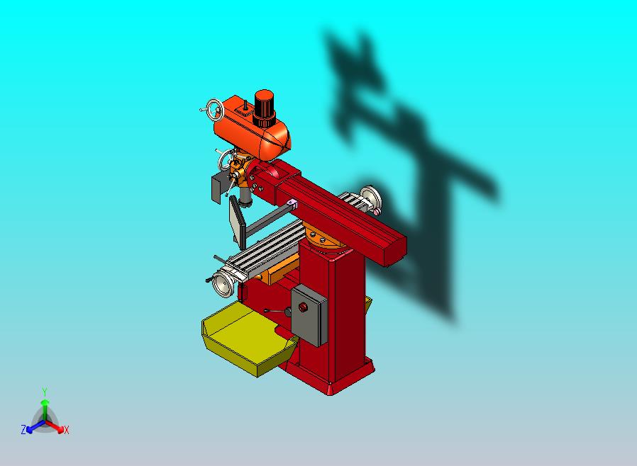 立式三轴平面抛光机模型