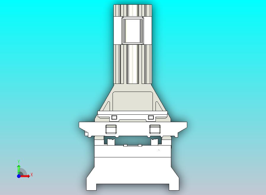 立式加工中心床身3D