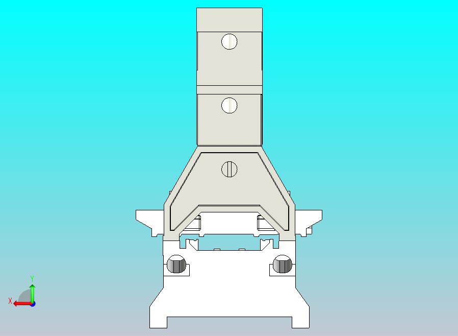 立式加工中心床身3D