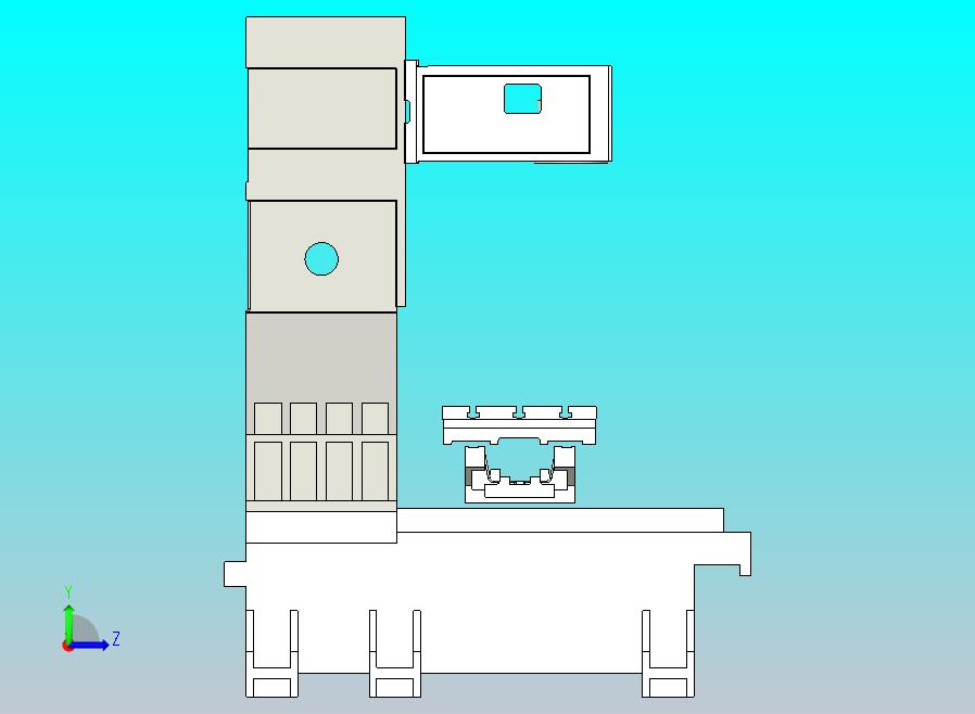 立式加工中心床身3D