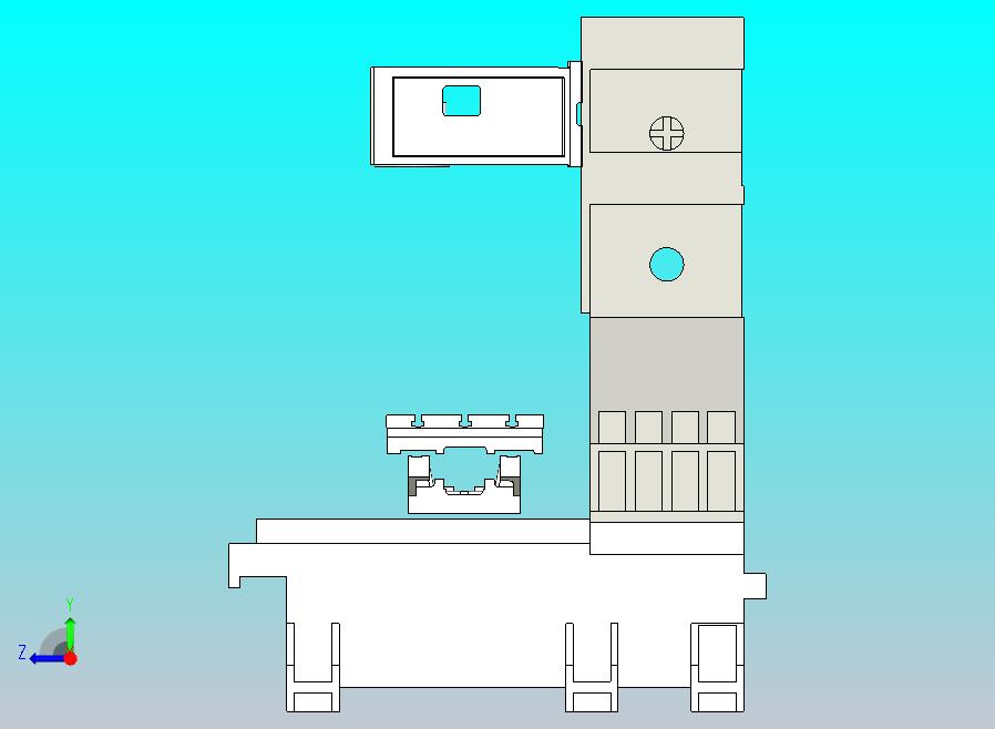 立式加工中心床身3D