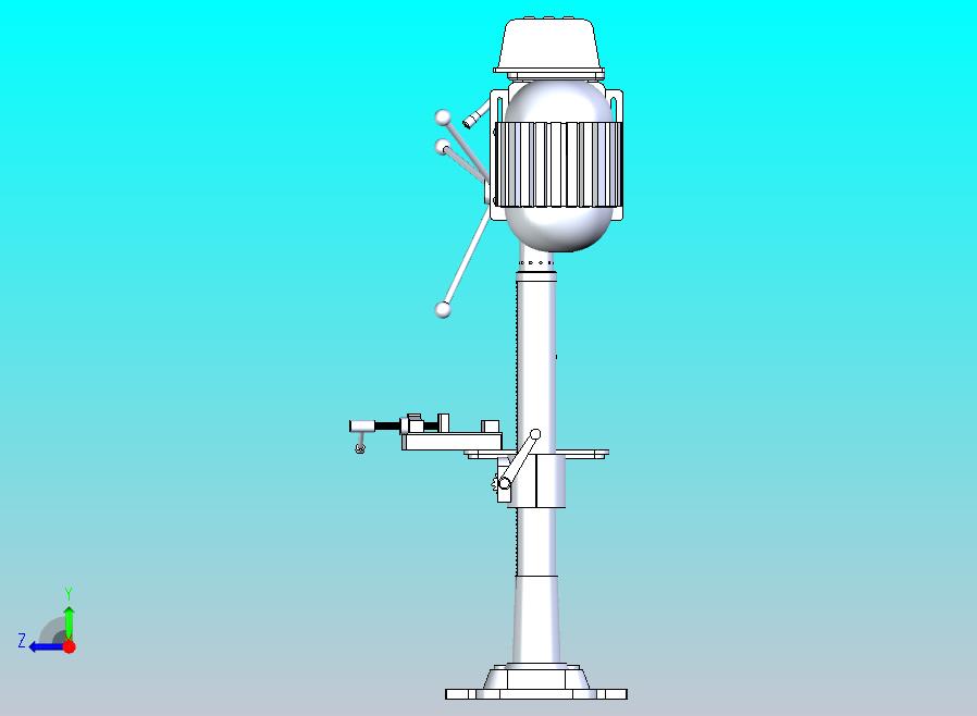 立式钻床设备模型3D