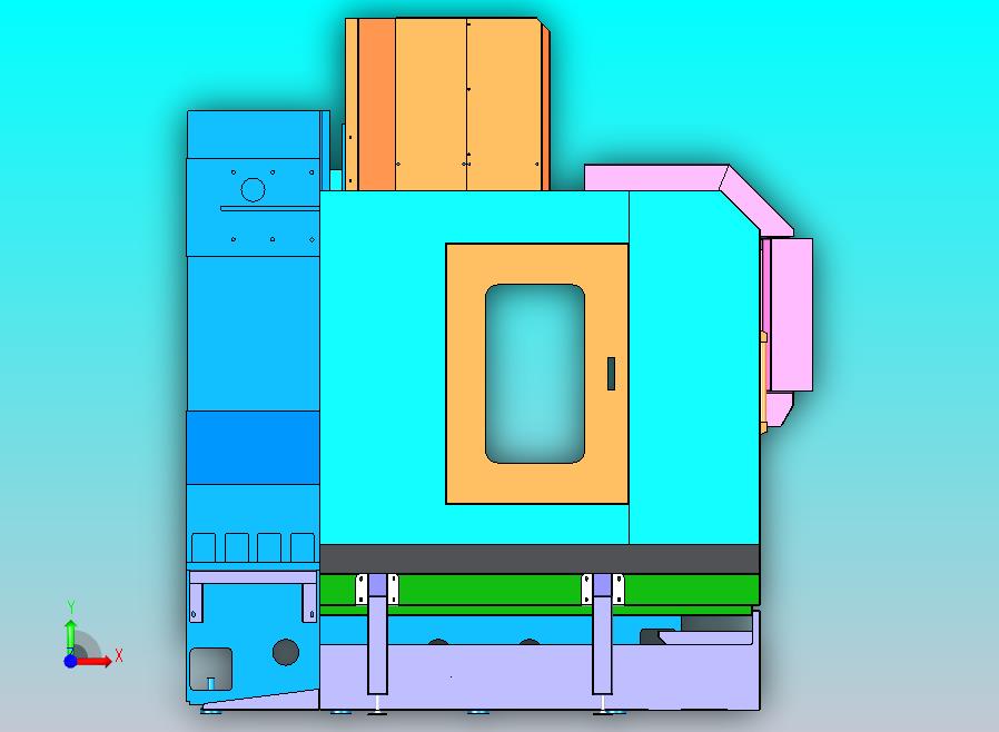 立式加工中心1100X900设备模型