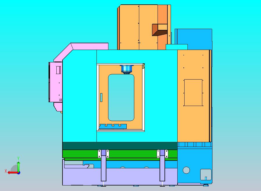 立式加工中心1100X900设备模型
