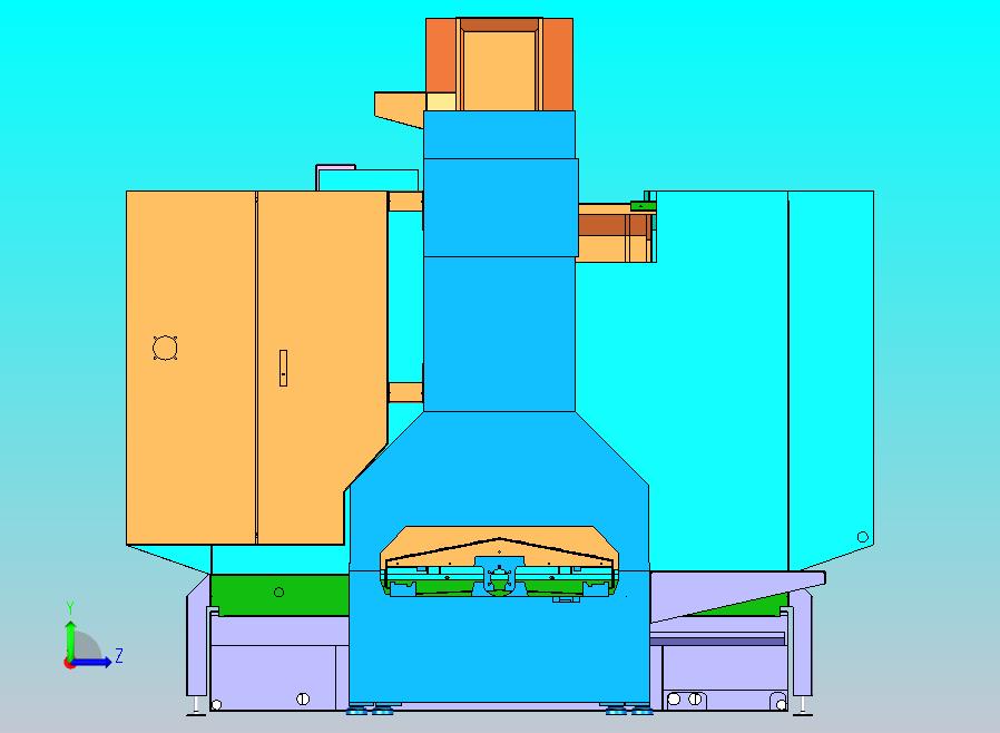 立式加工中心1100X900设备模型