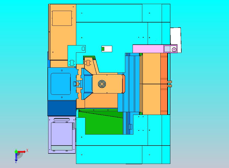 立式加工中心1100X900设备模型
