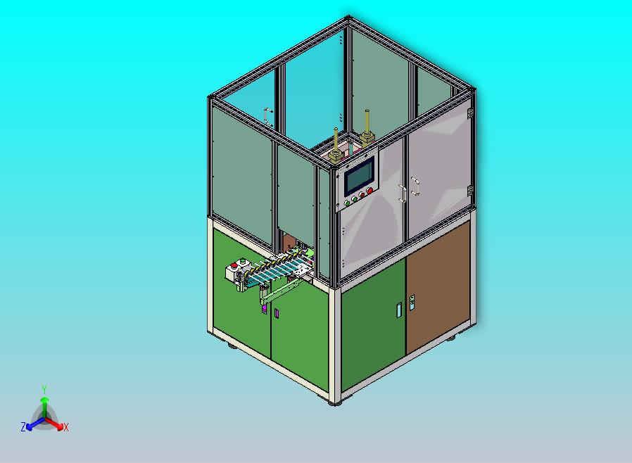 马达转子抛光设备3D图纸