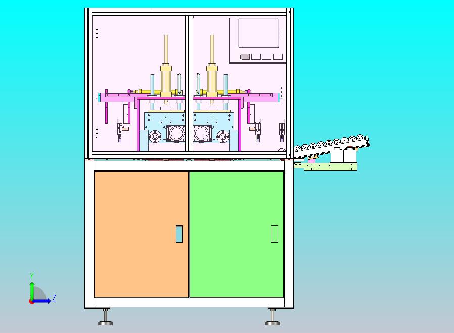 马达转子抛光设备3D图纸