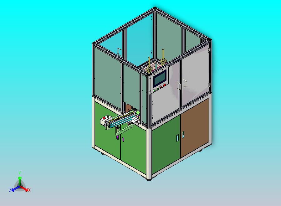 马达转子抛光设备3D图纸