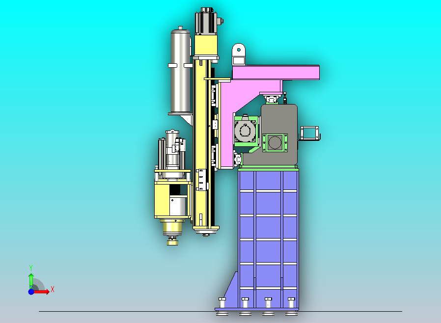龙门铣床设备3D图模型